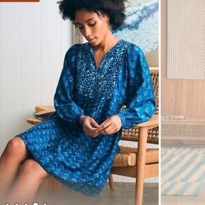 Faherty Silk Blend Solstice Minidress